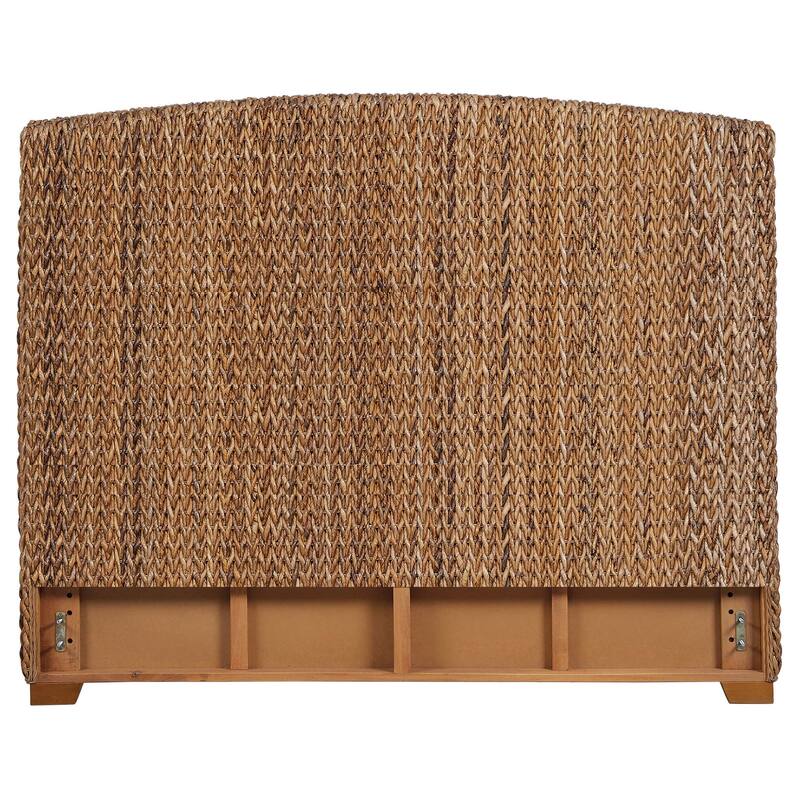 Laughton Woven Banana Leaf Panel Headboard Amber