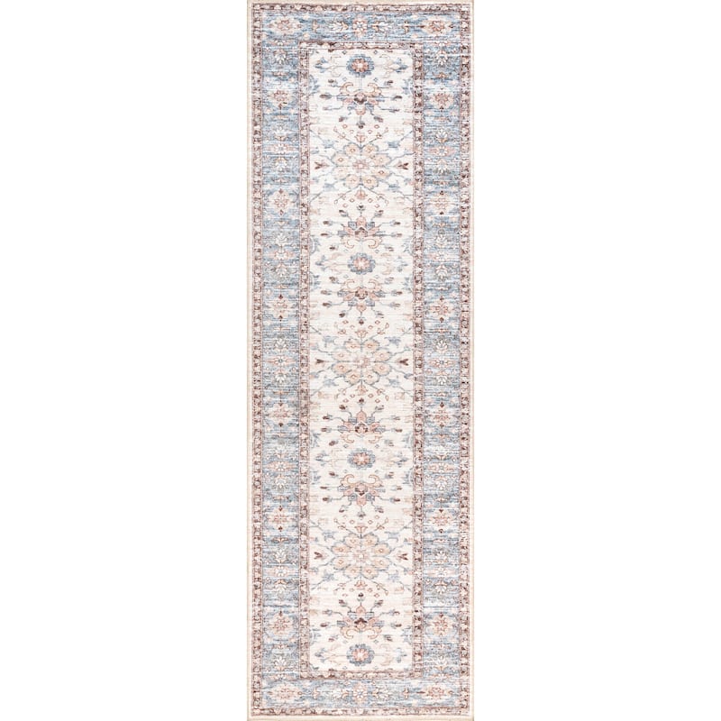 Nuloom Gemma SpinClean Machine Washable Transitional Floral Area Rug