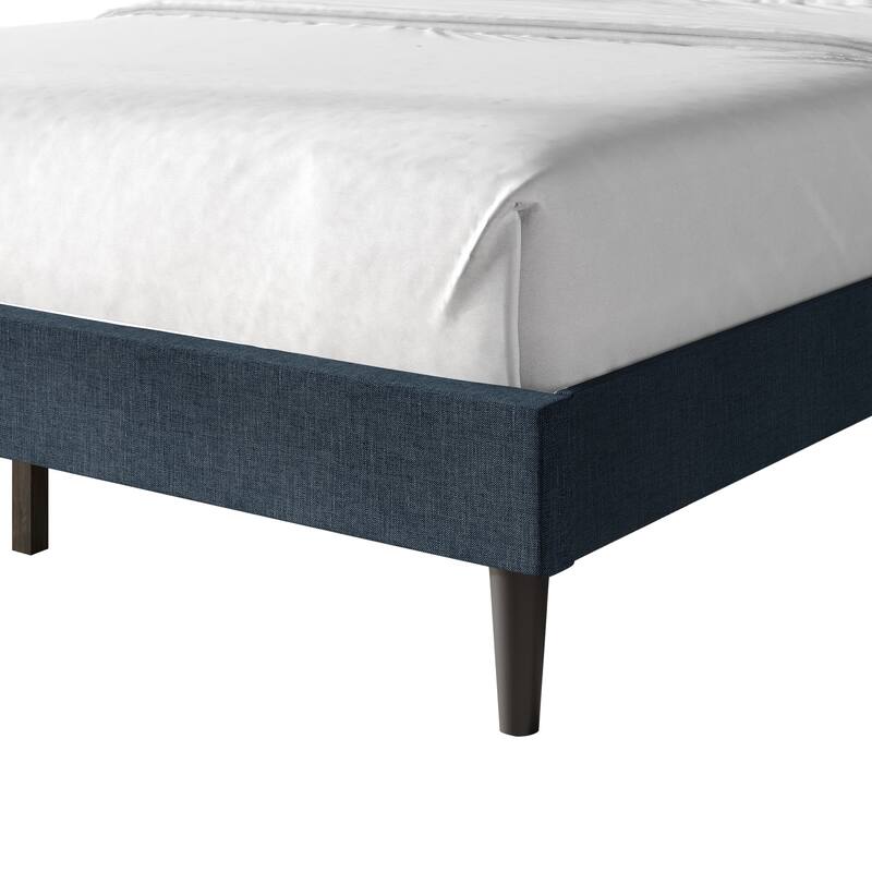 CraftPorch Elegance Wingback Upholstered Linen Bed