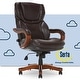 preview thumbnail 47 of 60, Serta Conway Big and Tall Executive Office Chair with Wood Accents Brown
