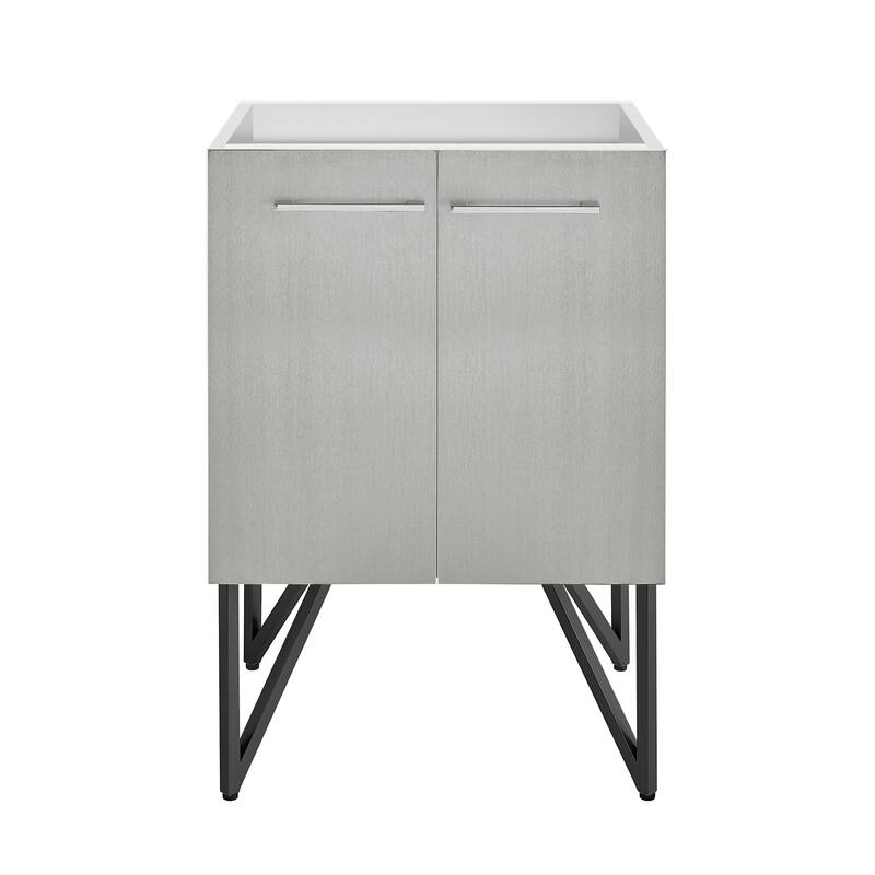 Swiss Madison SM-BV232-C Annecy 24" Single Free Standing Vanity - Brushed Grey - Ash Finish