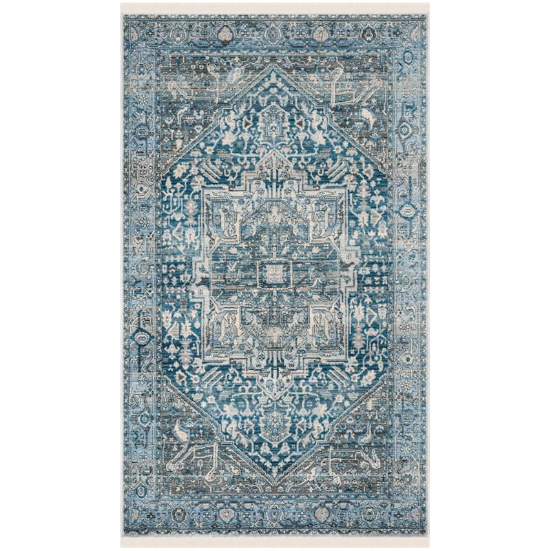 SAFAVIEH Vintage Persian Ariete Oriental Distressed Rug - 4' x 6' - Charcoal/Blue