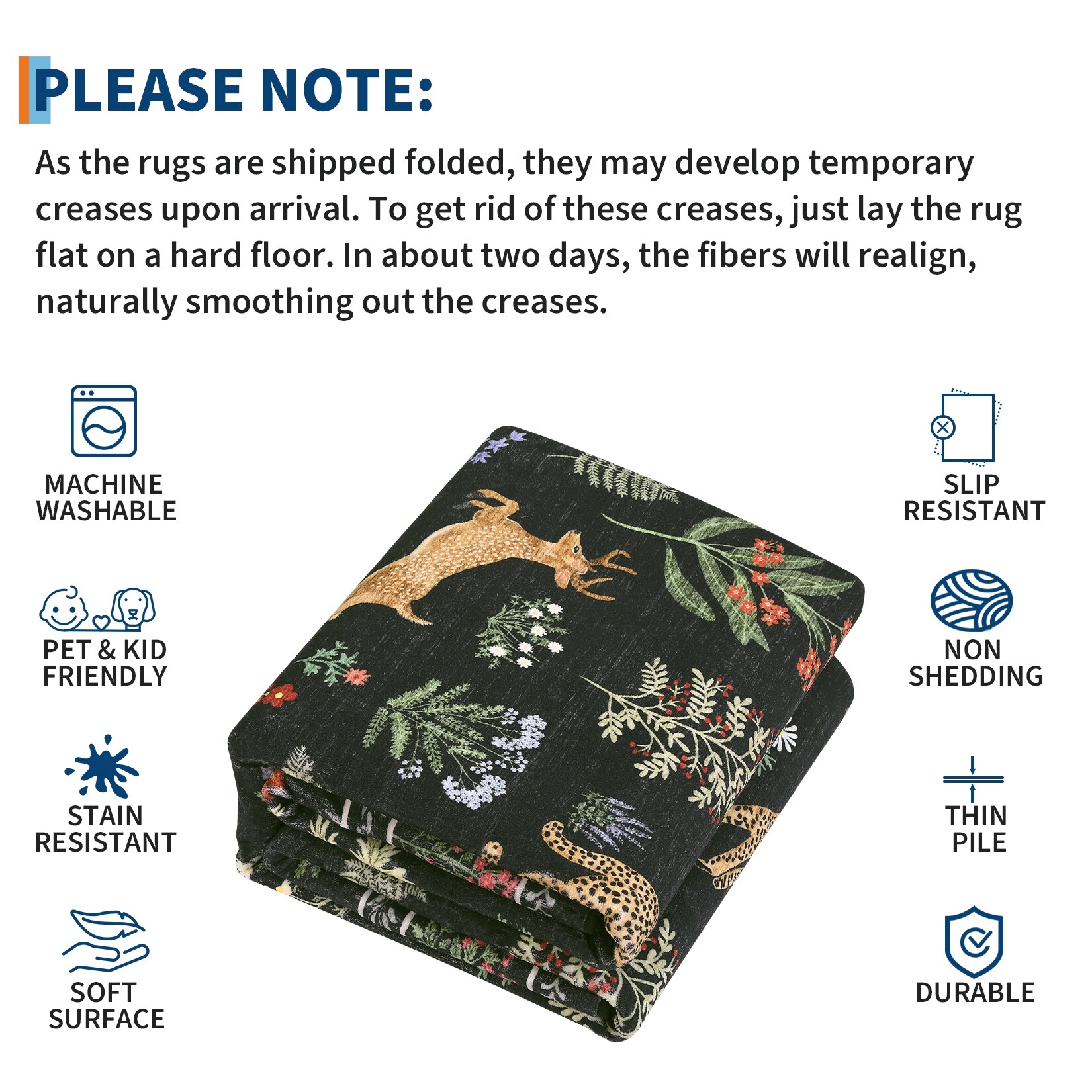 Garvee Playful Animals Botanical Design Area Rug - Overstock