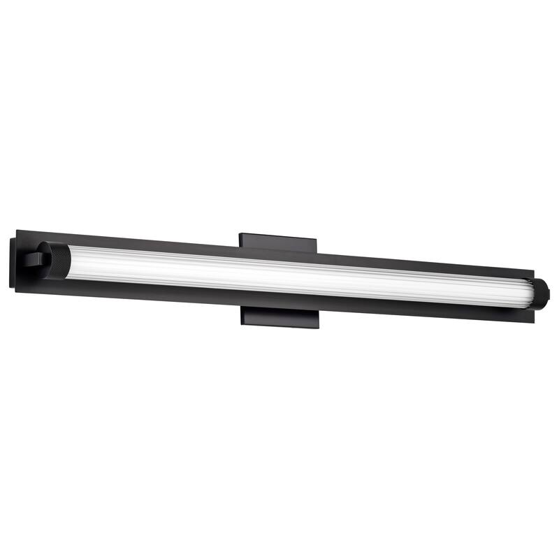 Larissa 32 Inch LED Vanity 3000K CCT Black Finish Opaque Glass - Black