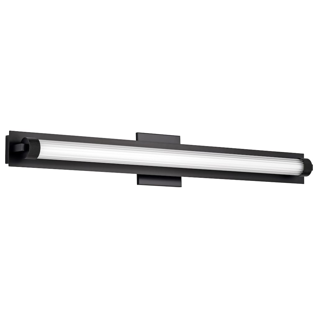 Larissa 32 Inch LED Vanity 3000K CCT Black Finish Opaque Glass