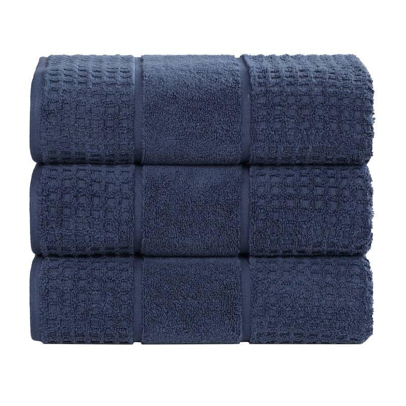 Superior Napa Zero Twist Cotton Soft Waffle Bath Towel Set of 3
