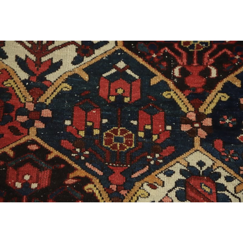 Hand Knotted Oriental 100% Wool Carpet Traditional Geometric Multi-Colored Bakhtiari Area Rug - 6' 5'' X 4' 8''