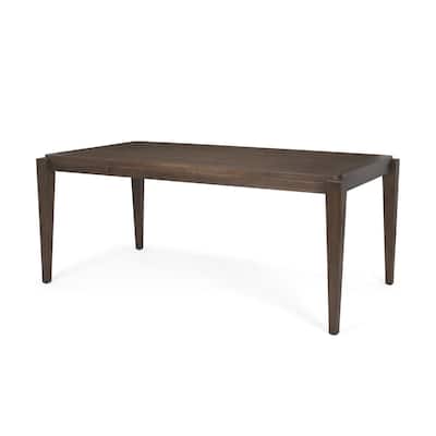 Teva Dark Brown Wood Rectangular 72" Dining Table - 72.0L x 39.0W x 30.0H