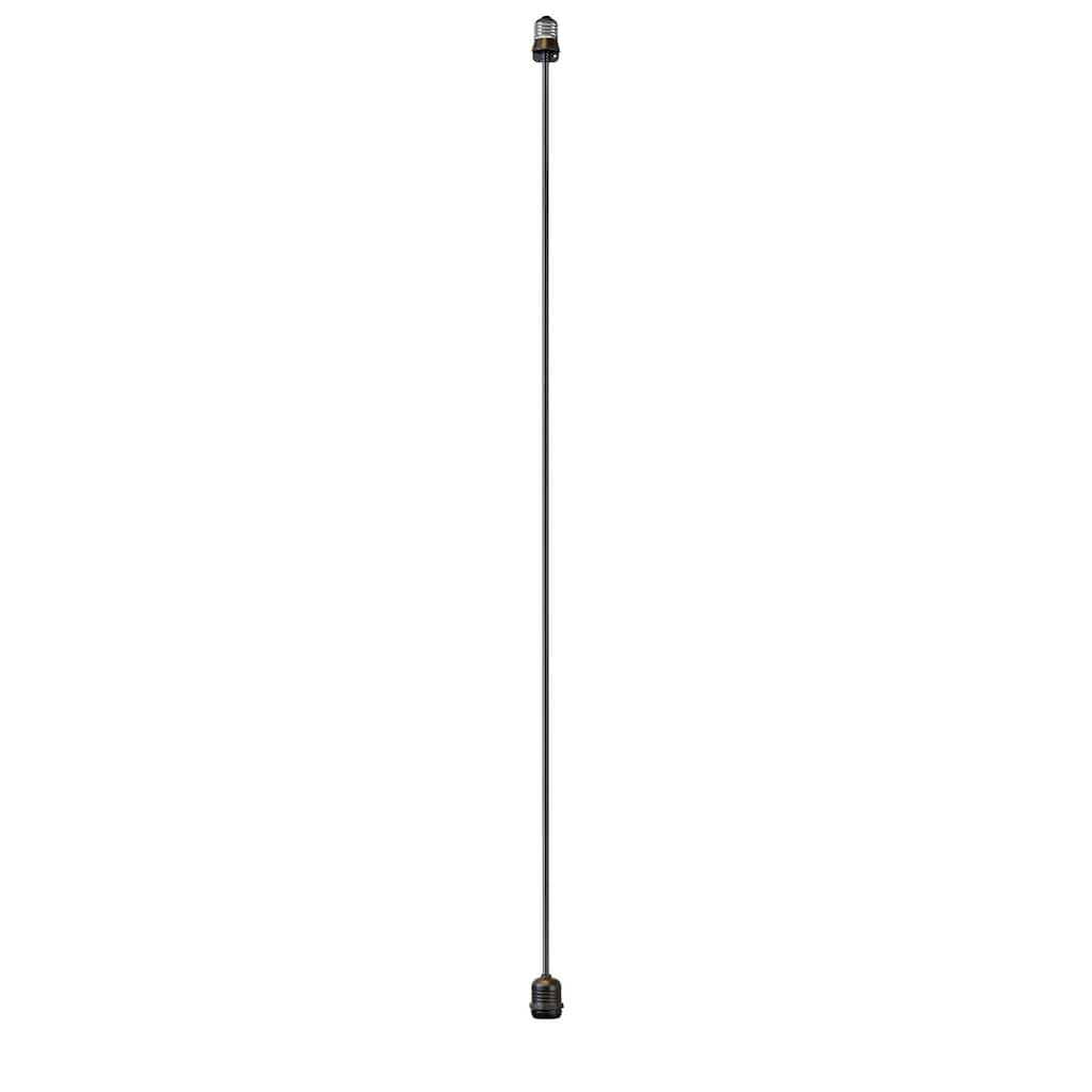 Novelty Lights E26 Medium Base Socket Extender, 36" Drop, Black Wire