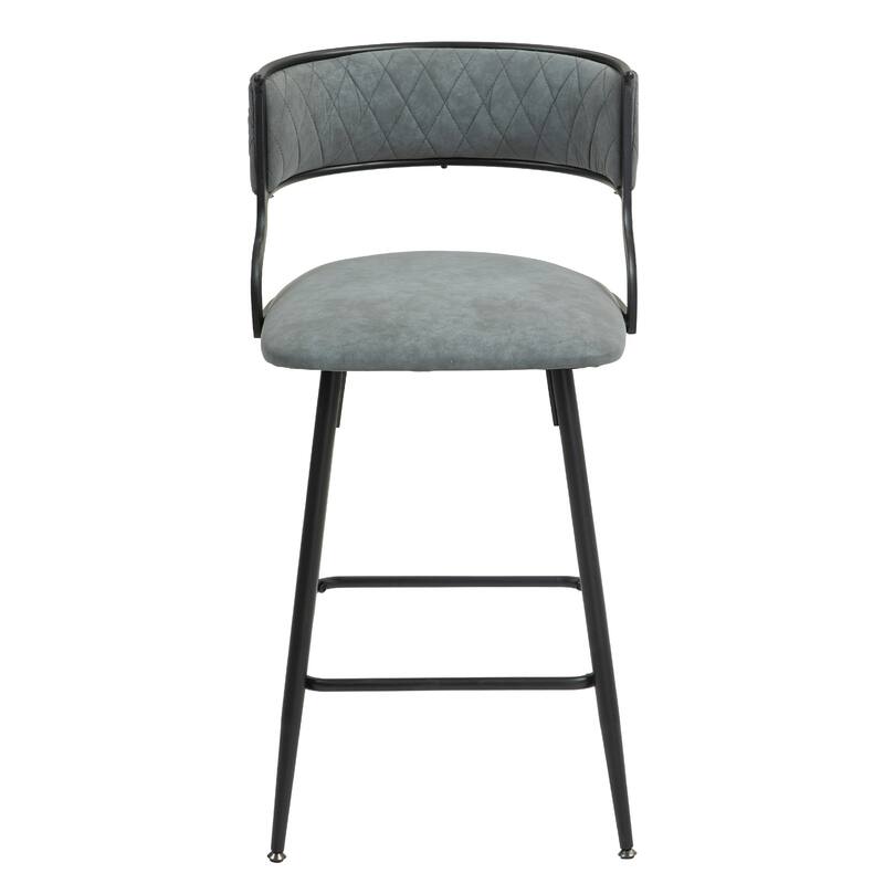 Set of 2 Fabric Counter Height Bar Stool with High-Density Foam Cushion Seating for Comfortable Seating