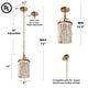 preview thumbnail 13 of 14, Alisar Modern Gold Mini Pendant Lights Statement French Country Distressed White Wood Beads for Kitchen Island