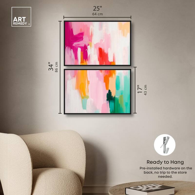 Playful Palette I Canvas Set of 2 by Art Remedy