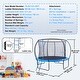 preview thumbnail 11 of 9, Trampoline, Trampoline with Enclosure Net, Ladder, and Curved Pole, Heavy Duty Trampoline with Jumping Mat