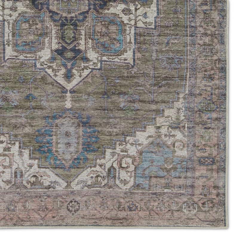 Chaplin Machine Washable Medallion Area Rug