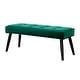 preview thumbnail 10 of 33, Kipp Velvet Upholstered Button Tufted Bench Ottoman