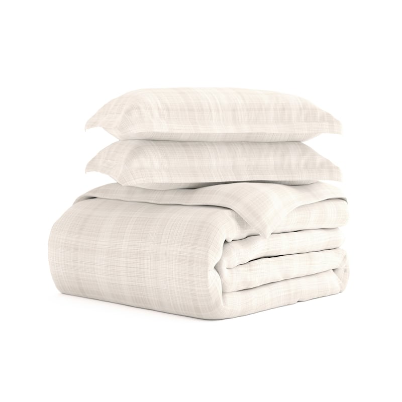 Becky Cameron Oversized Thatch 3-piece Patterned Duvet Cover Set