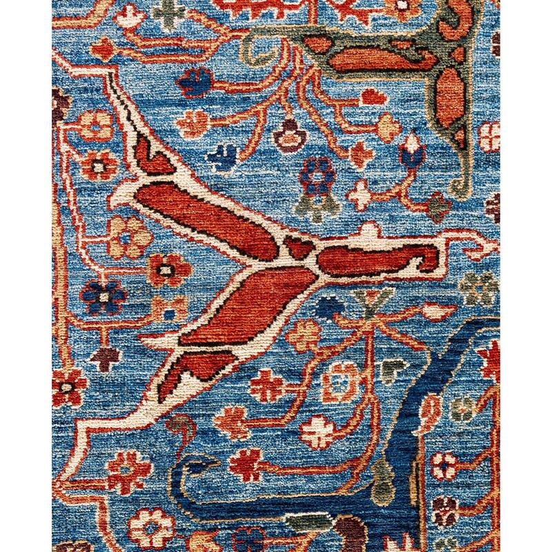 Serapi One-of-a-Kind Hand-Knotted Area Rug - Blue - 9' 1" x 11' 11"