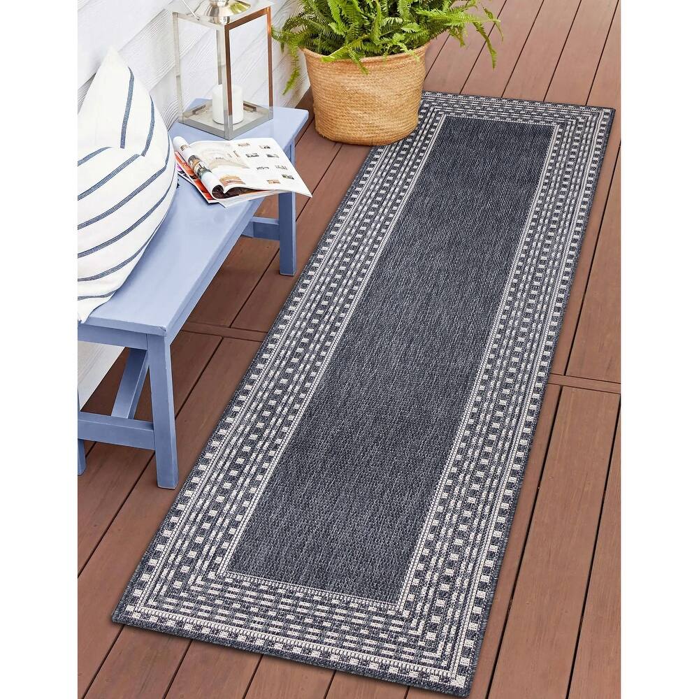 Liora Manne Malibu Etched Border Indoor/Outdoor Rug