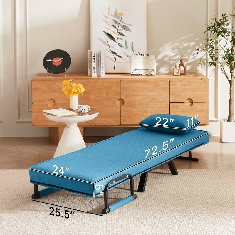 5-in-1 Convertible Sleeper Chair - Adjustable Folding Sofa Bed for Compact Living