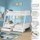 preview thumbnail 5 of 7, White Twin over Twin/ Full Bunk Bed with Underbed Drawers
