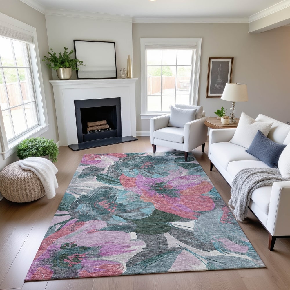 Premium Washable Super Soft Modern Floral Mayfield Rug