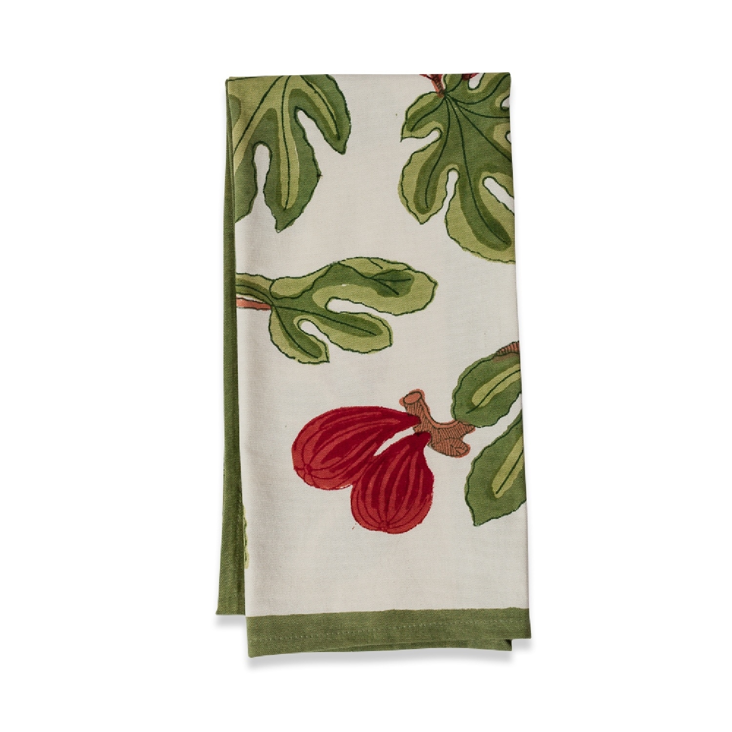 Kitchen Towel, Handprinted Kitchen Towel, Figs, Fig Kitchen Towel