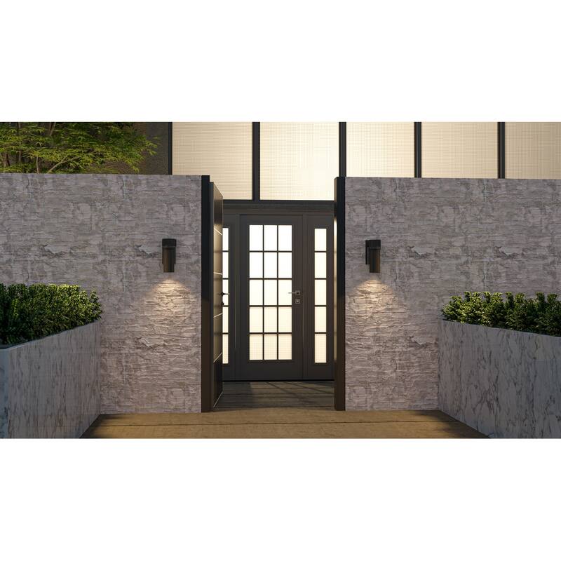 Sawyer 1-Light Matte Black Dark Sky Outdoor Wall Lantern