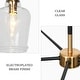 preview thumbnail 7 of 23, Modern Farmhouse 3/5-Light Black Gold Chandelier Clear Glass Kitchen Island Pendant Lighting for Dinning Room