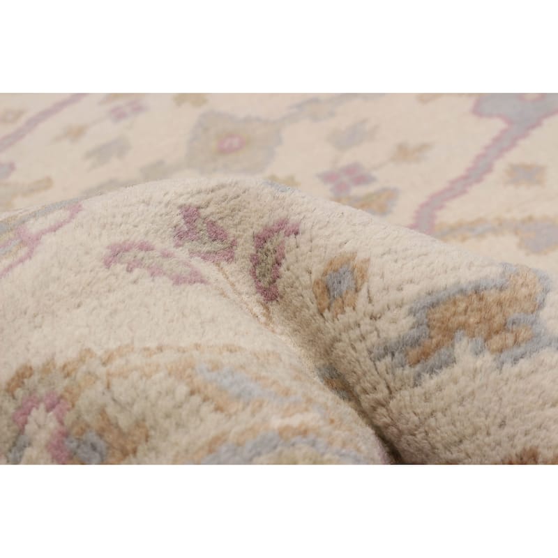 ECARPETGALLERY Hand-knotted Royal Oushak Cream Wool Rug - 6'0 x 6'0