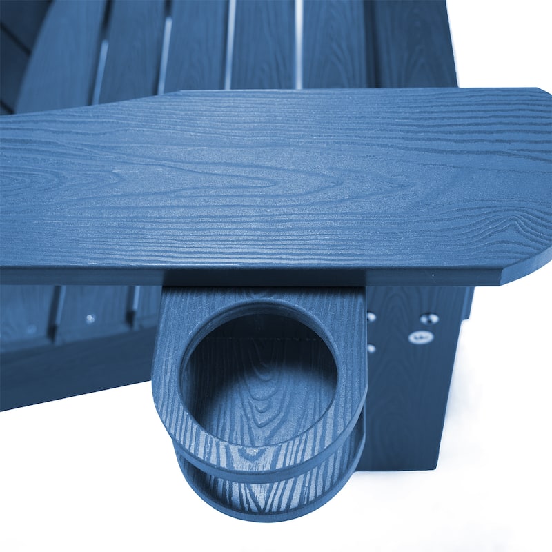 LUE BONA Outdoor Plastic Poly Weather Resistant Patio Adirondack Chair 1-Pack - 35"D x 30"W x 36.2"H