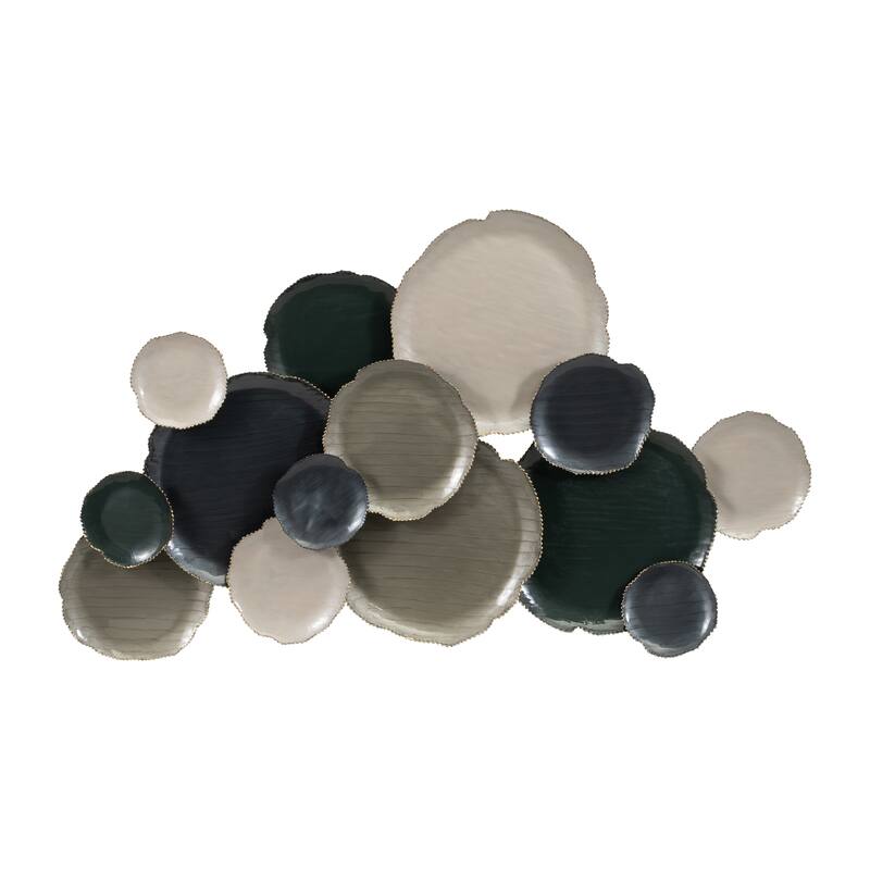 Sagebrook Home 49" Iron Lily Pads Metal Wall Deco in Multi Colors, Transform Your Space with Artistic Flair & Elegance