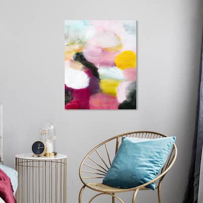 Wynwood Studio Abstract Might Pink and Modern & Contemporary Wall Art Canvas Print