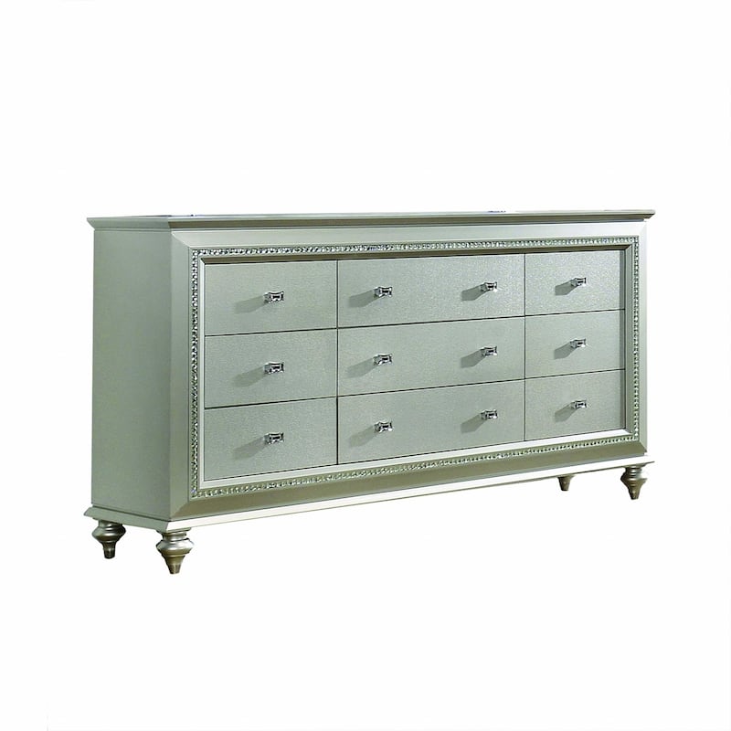 HomeRoots 18" Champagne Wood Dresser