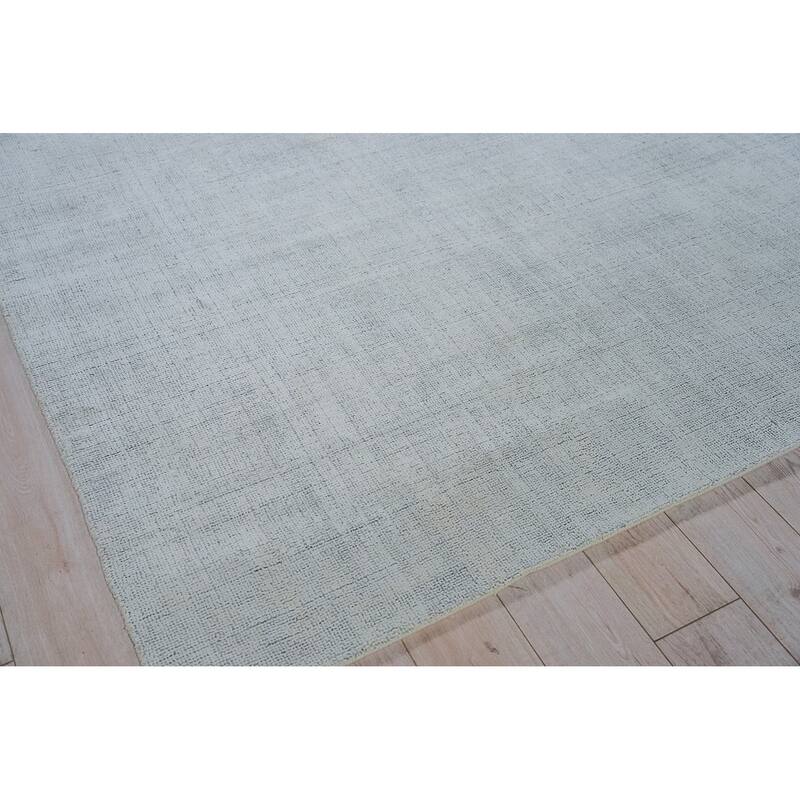 Exquisite Rugs Poliforma Handmade Handloomed Polyester Charcoal Area Rug