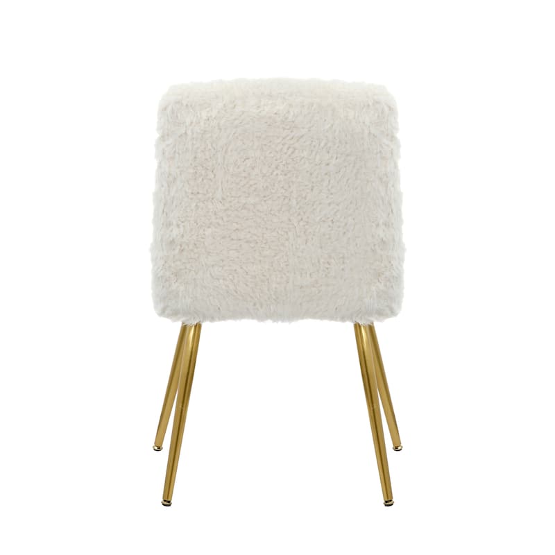 Porthos Home Gwen Dining Chairs, Plush Upholstery, Gold Legs, Armless