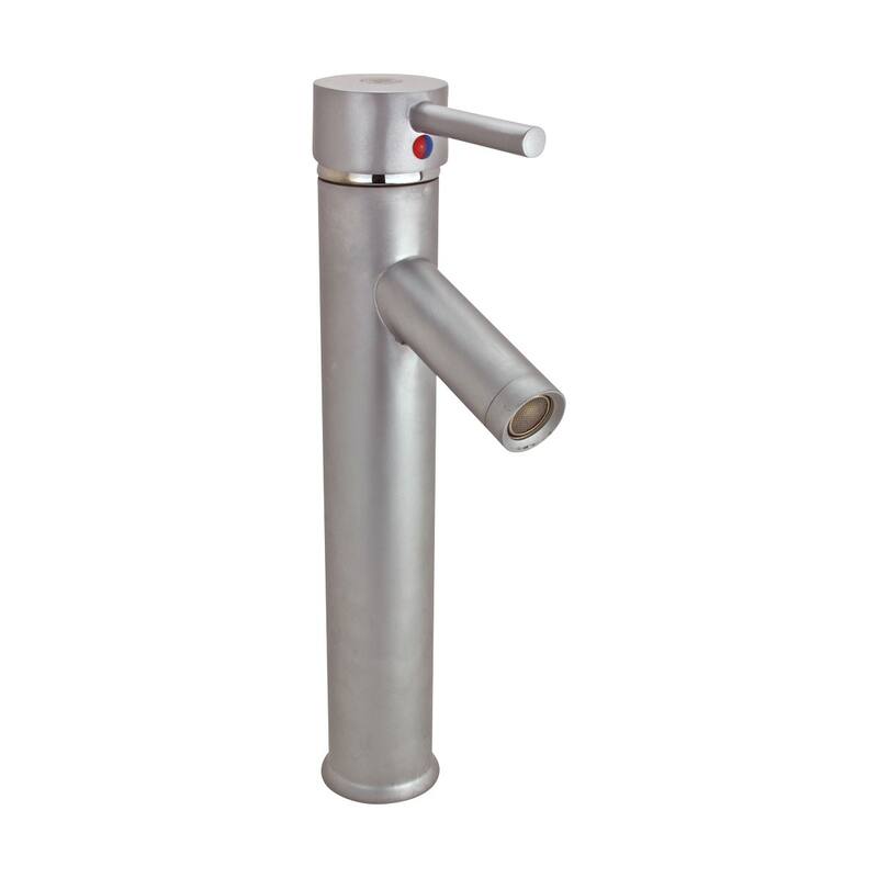 Single Lever Faucet Brass Body with Satin Nickel Finish 11.75in. H Renovators Supply