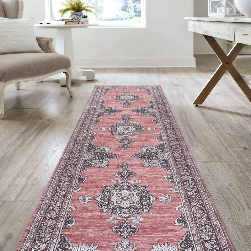 JONATHAN Y Wincer Bohemian Distressed Chenille Machine-Washable Area Rug