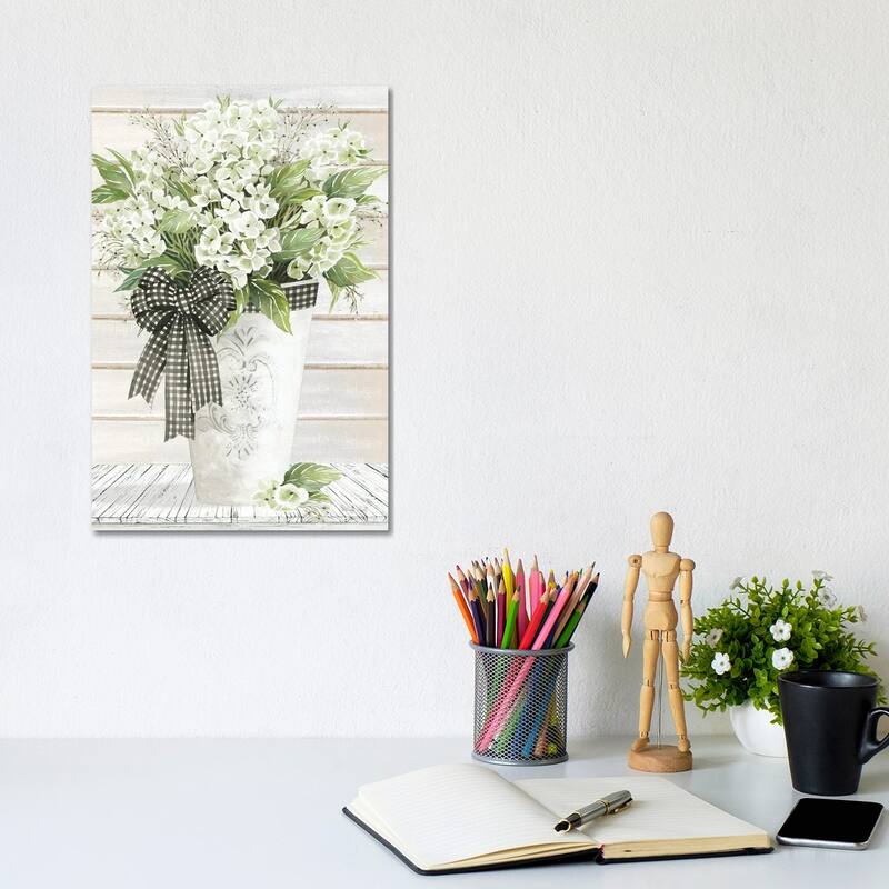 iCanvas "White Hydrangeas" by Cindy Jacobs Canvas Print - 12x8x0.75