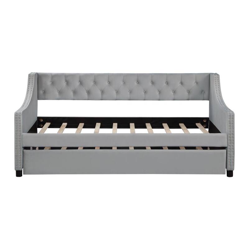 Twin Size Upholstered Daybed with Trundle