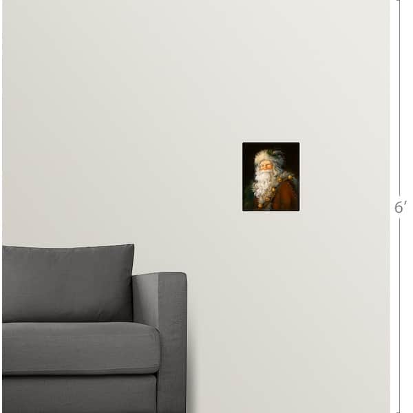 dimension image slide 5 of 6, "Father Christmas" Traditional Santa Winter Holiday Poster Print