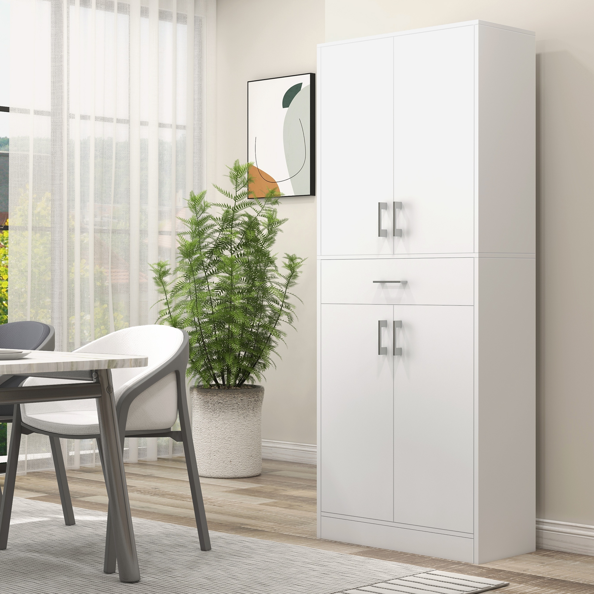 Homcom 71 wood online kitchen pantry