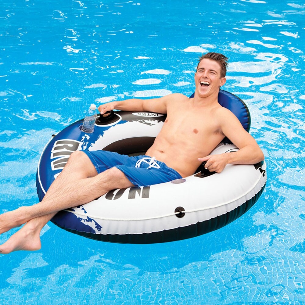 Pool Inflatable Floating Cooler Bundled w/ Inflatable Floating