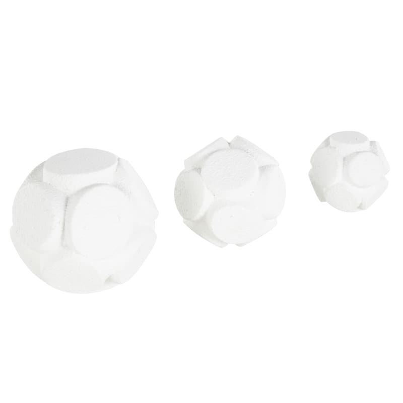 Resin Decorative Orbs & Vase Filler with Varying Sizes - Set of 3 Gold or White - Roche River Decor