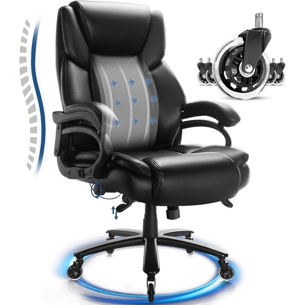 Boss italian top grain 2025 leather executive chair
