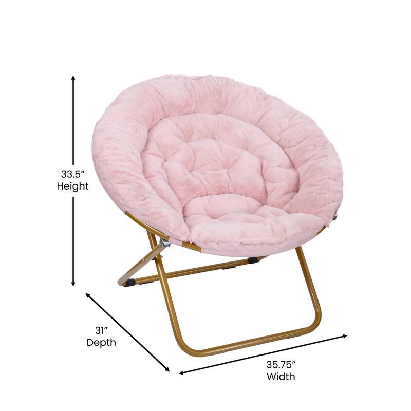 Folding XL Saucer Chair for Dorm or Bedroom