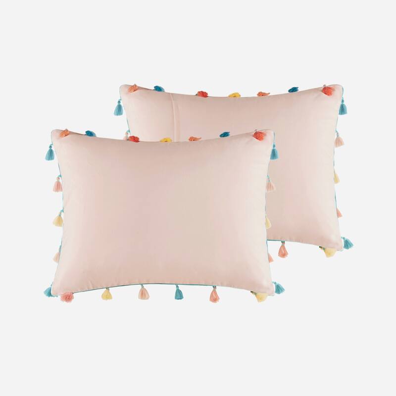 Intelligent Design Kids Tanya Tassel Comforter Set with Heart Shaped Throw Pillow