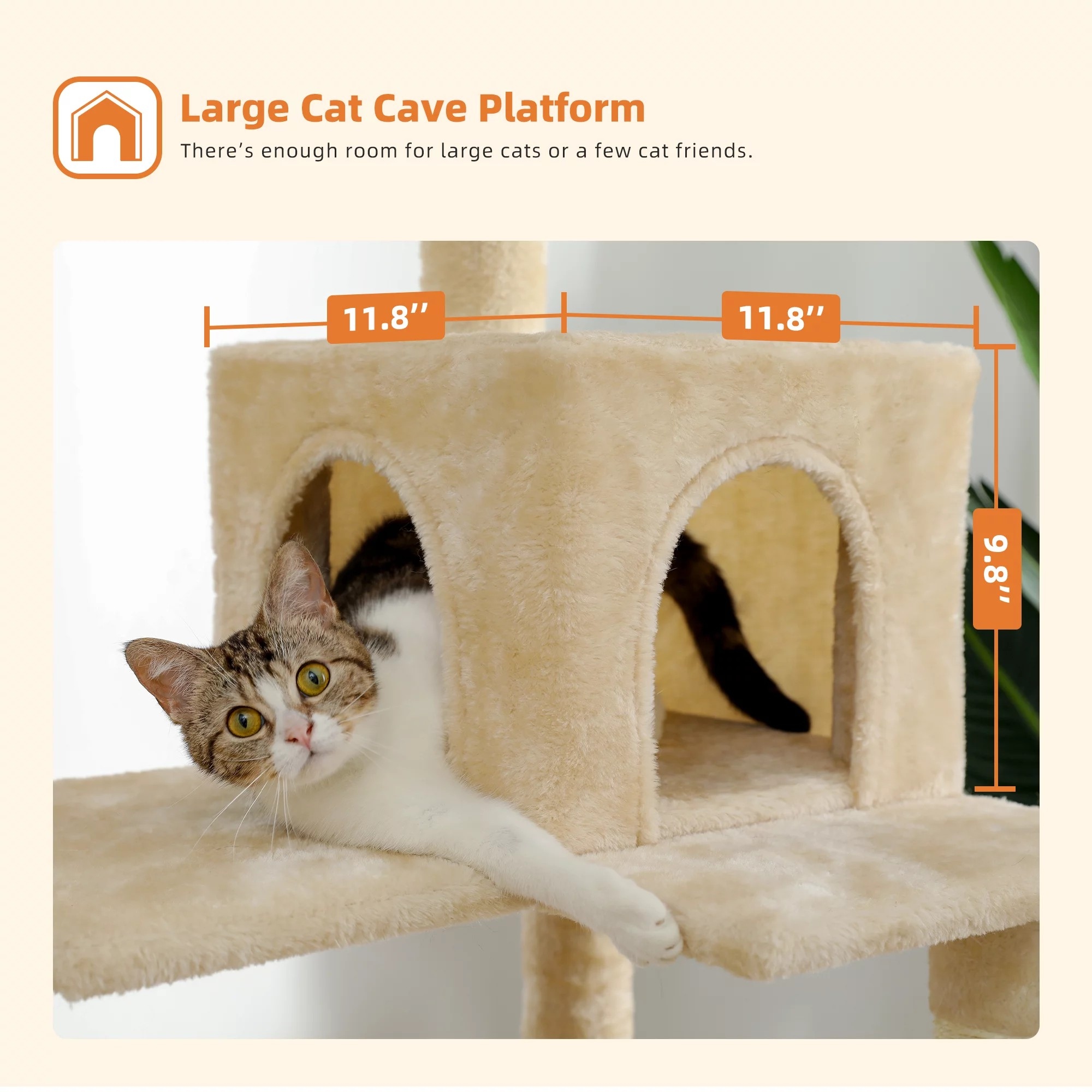 Large cat on sale tree with hammock