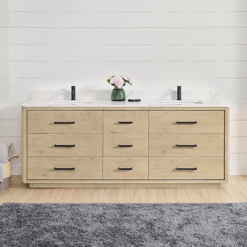 Miseno MV-NM-706584 Porto 84" Free Standing Double Basin Vanity Set
