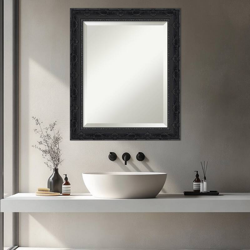 Filigree Beveled Framed Bathroom Vanity Wall Mirror