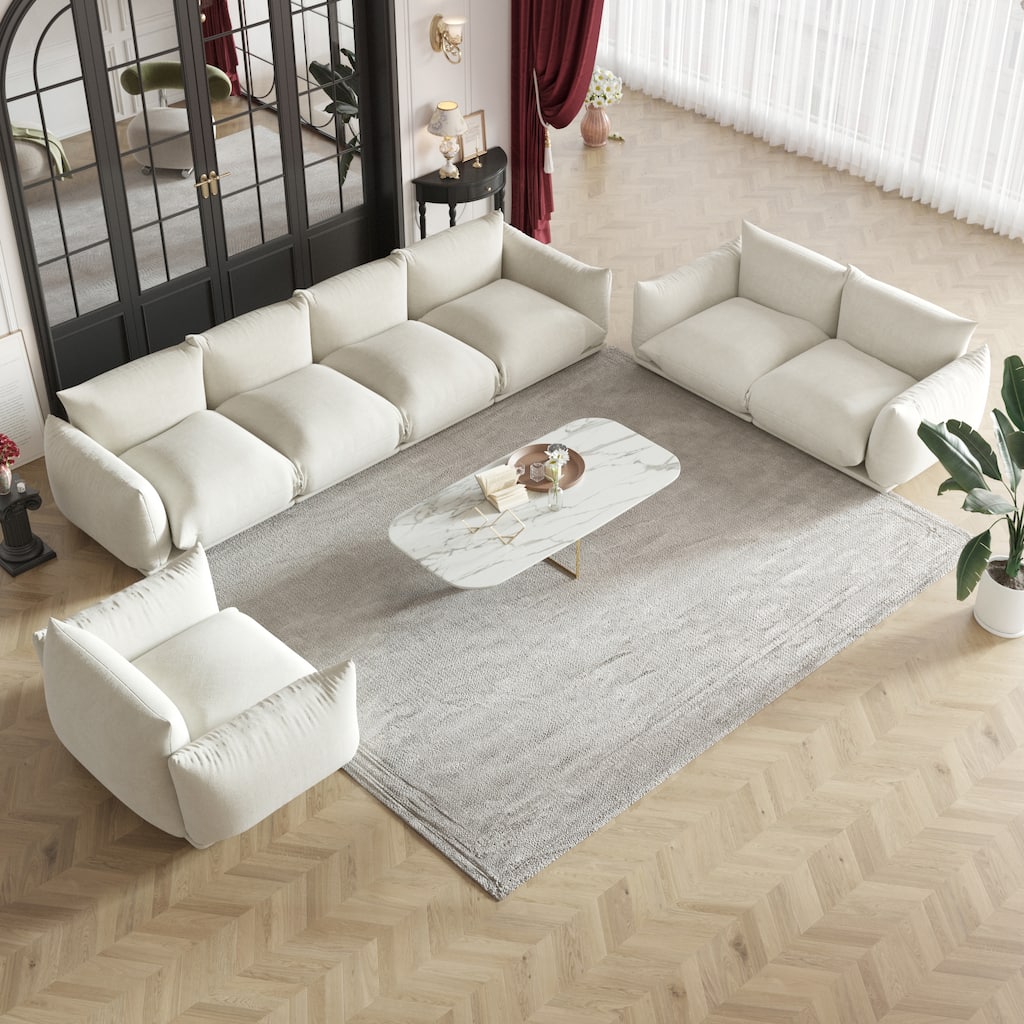 7 Pieces Modular Sectional Sofa Set for Living Room Furniture Sets